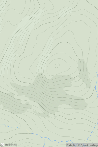 Thumbnail image for Meall Buidhe [Glen Shiel to Loch Hourn and Loch Quoich] showing contour plot for surrounding peak